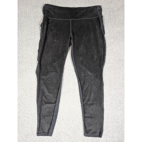 Athleta Black Suede Strut Tight Yoga Fitness Pant #870861 XL Leggings - Picture 1 of 11